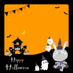 ハロウィンのフレーム　うさぎ