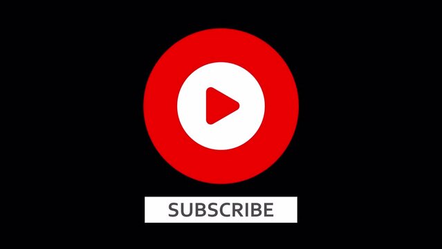 Subscribe icon animation with a luma matte for a video channel.
