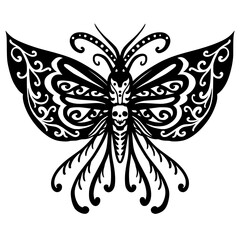 Obraz na płótnie Canvas Death Moth Zentangle