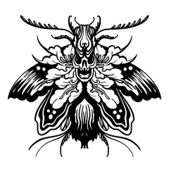 Death Moth Zentangle