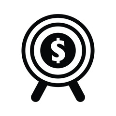Business target icon vector graphic illustration