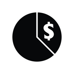 Financial business chart icon vector graphic illustration
