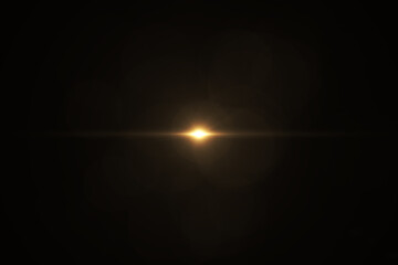 Natural, Sun flare on the black background