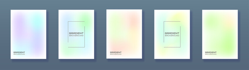Set of gradient mesh backgrounds. For wallpapers, covers, invitations, posters. Vector illustration.