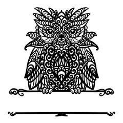 Fototapeta premium Owl Mandala