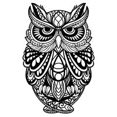 Fototapeta premium Owl Mandala