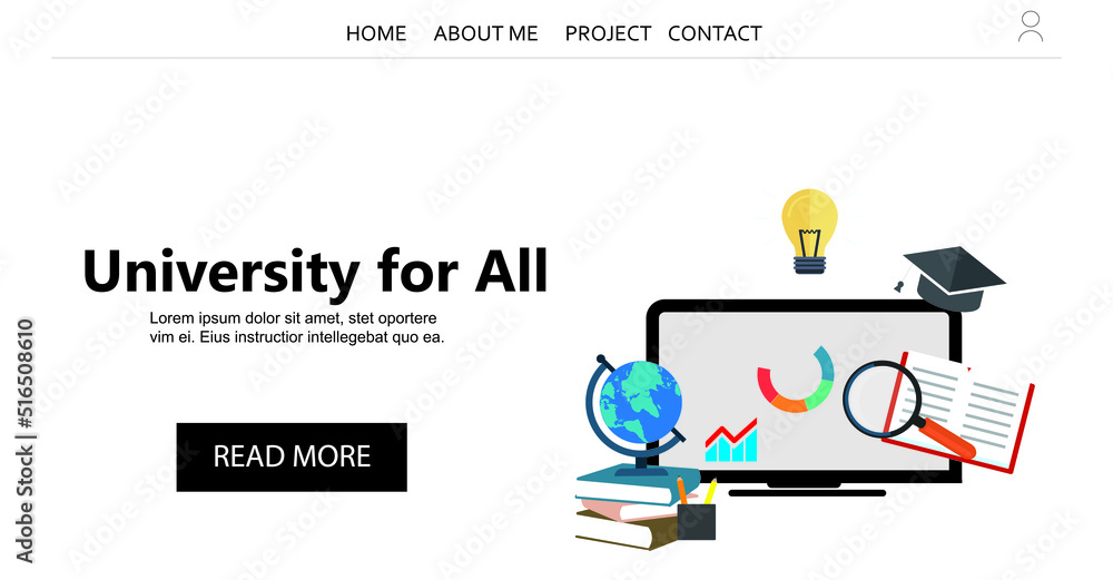 Poster web template. education for all web template banner with copy space