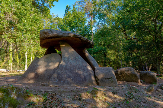 Dolmen in Axeitos, Galicia, Spain
