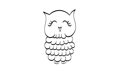 Owl Design coloring book use as print or use as poster, card, flyer, Tattoo or T Shirt