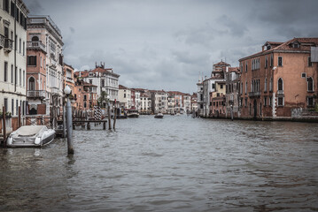 Fototapeta premium View of the Canal Grande at Cannaregio District in Venice, Veneto, Italy, Europe, World Heritage Site