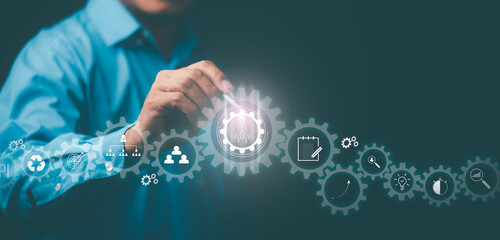Managing and planning business processes and workflows for higher goals.