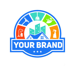 Fototapeta premium Cleaning Service Logo Design Inspiration