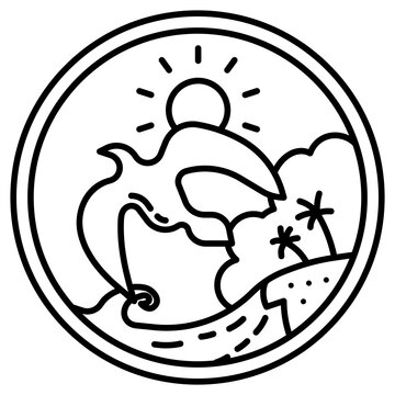 Seagull Line Icon