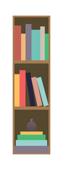 Set of stacks of books for reading, textbooks for education. Vector icons of flat books. Colored flat icons on white background.