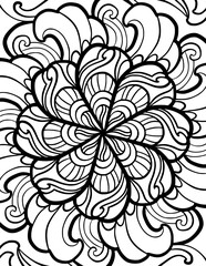 Mandala flower coloring page