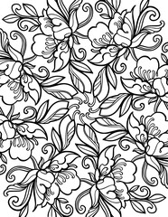 Mandala flower coloring page