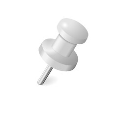 White Map pointer symbol isolated on a white background