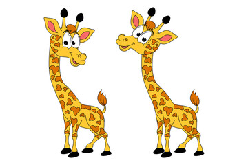 cute giraffe animal cartoon graphic © Curut Design Store