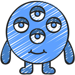 Four Eye Monster Icon
