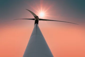 Foto auf Leinwand solar and wind energy    Zon- en windenergie © Holland-PhotostockNL