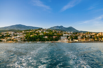 Fototapeta na wymiar Beautiful view of a Herceg Novi town from the sea
