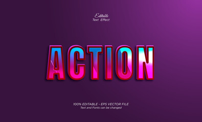 3d action text effect.