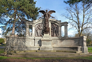 Titanic Memorial, Southampton, erected over 100 years ago to commemorate the crew who lost their...