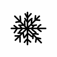 Single hand drawn snowflake. Doodle vector illustration. Winter element for greeting cards, posters, stickers and seasonal design. Isolated on white background.