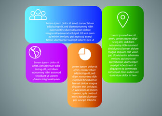 Vector business company infographic color template with place for text