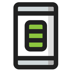 Mobile Battery icon outline color