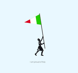 day of pride in your country. A beautiful postcard for any projects. Italy