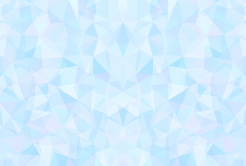 light blue low poly crystal vector background for banners, cards, flyers, social media wallpapers, etc. - obrazy, fototapety, plakaty