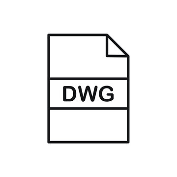 DWG format document icon design. vector illustration