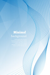 Modern cover design. Blue abstract pattern lines, waves. Vector layout for business background, certificate, brochure template