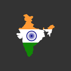 India Map Icon Full Color Vector For The Best India Map Illustration