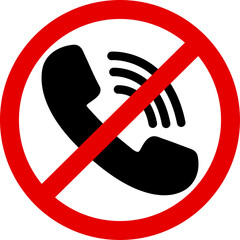 No phone vector sign.Vector illustration.