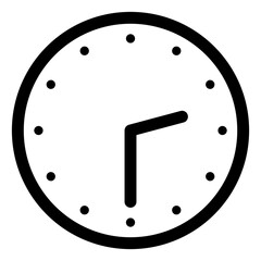 A simple clock face that shows 2:30