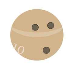 Bowling ball on a white background.