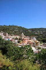 Fototapeta na wymiar The small village of Nerano on the Sorrento coast in the province of Naples, Italy.