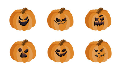 The main symbol of the holiday Happy Halloween. Orange pumpkin for your Halloween design.