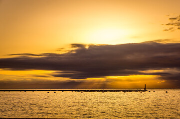 夕景　海　マジックアワー