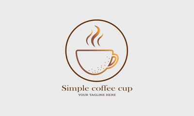 Simple coffee cup coffee shop logo template vector illustration sweet coffee logo 