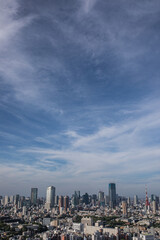 港区の街並みと青空