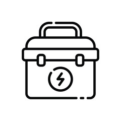 Toolbox outline icon vector
