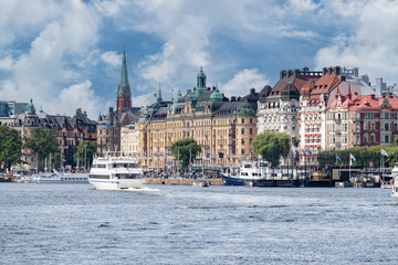Summertime view of Stockholm, the capital of Sweden, one of the Nordic countries along the Baltic Sea in Scandinavia and its surrounding archipelago. - 516536439