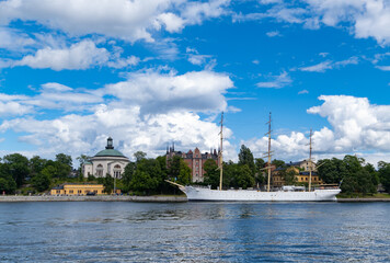 Summertime view of Stockholm, the capital of Sweden, one of the Nordic countries along the Baltic Sea in Scandinavia and its surrounding archipelago. - 516536445
