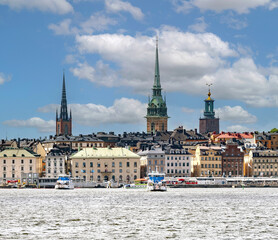 Summertime view of Stockholm, the capital of Sweden, one of the Nordic countries along the Baltic Sea in Scandinavia and its surrounding archipelago. - 516536446