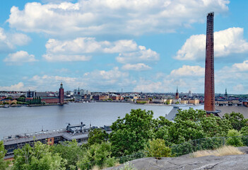 Summertime view of Stockholm, the capital of Sweden, one of the Nordic countries along the Baltic Sea in Scandinavia and its surrounding archipelago. - 516536456