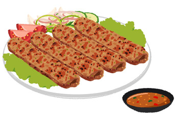 シークカバブのイラスト