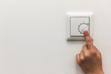 Thermostat for Regulation Temperature. Regulator the Temperature at home with the heating...